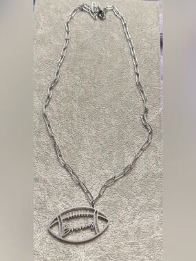 DENVER BRONCOS Pendant on a Silver Paperclip Chain Necklace